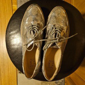 Naturalizer Oxfords Emme Silver Snake - - Size 10
